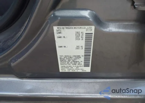 2020 Nissan Altima Sr Fwd z USA, uszkodzony, nr VIN 1N4BL4CV8LC124492